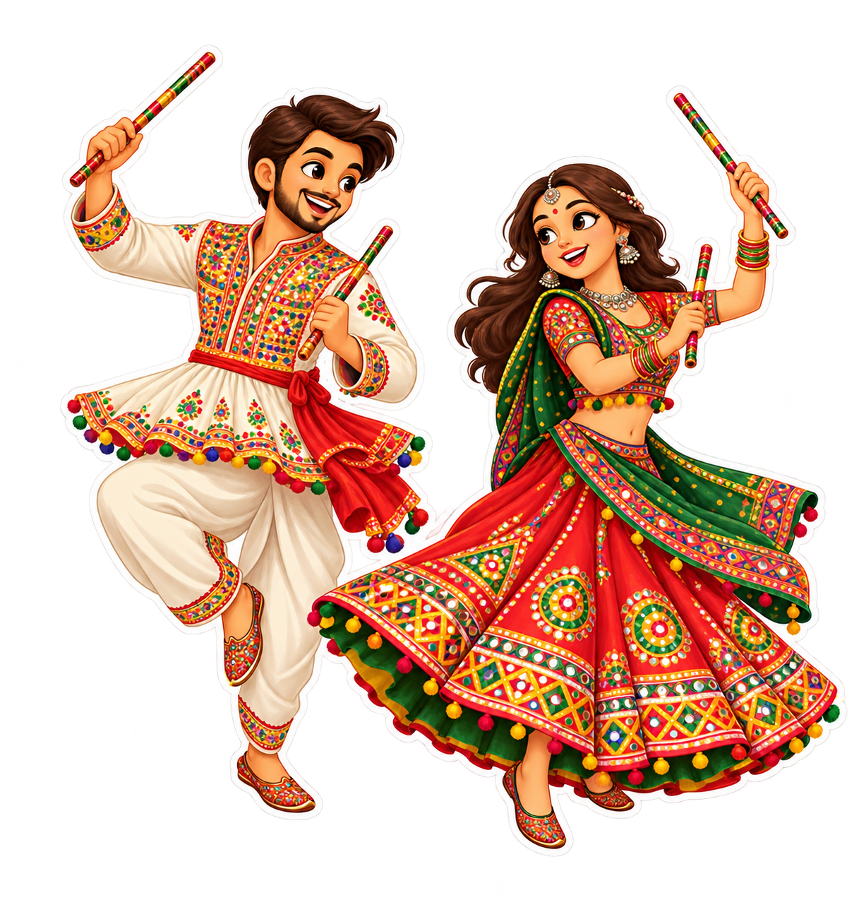Dandiya dancers