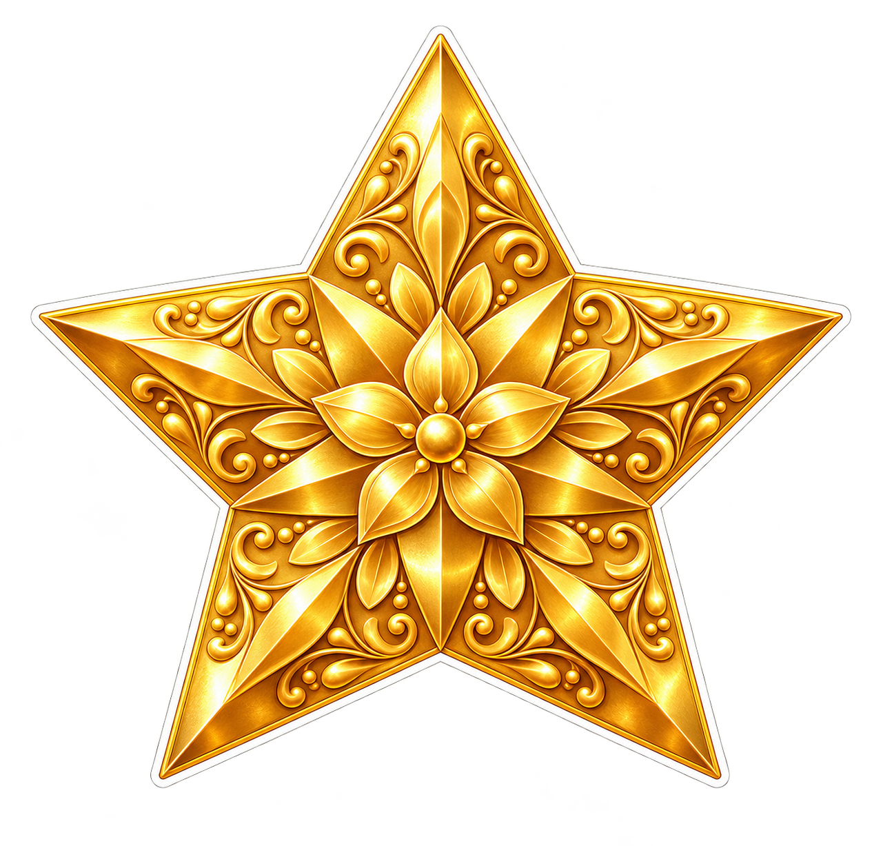 Decorative golden star